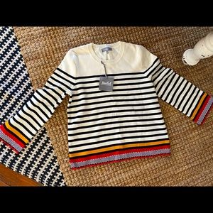 Marled Striped Knot Sweater